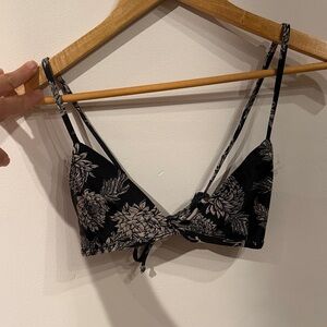 Novella Royale Black Floral Bikini Top